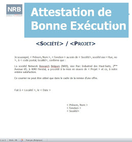Modèle d'attestation de bonne exécution