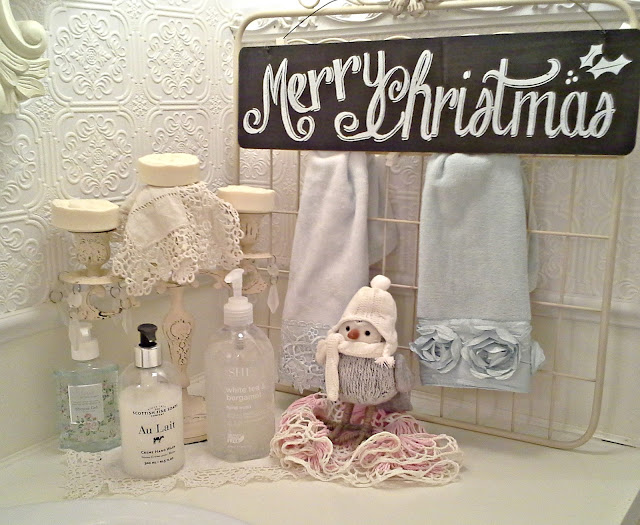 "bewitched" halloween cauldron with witch legs & light Penny's Vintage Home: Elegant Christmas Powder Room