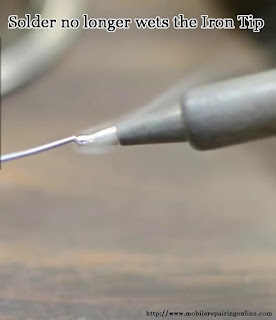 solder wire solder not wets on the iron tip problem solution by MRO