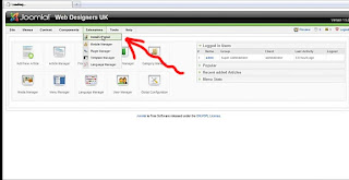 Joomla extension button Image