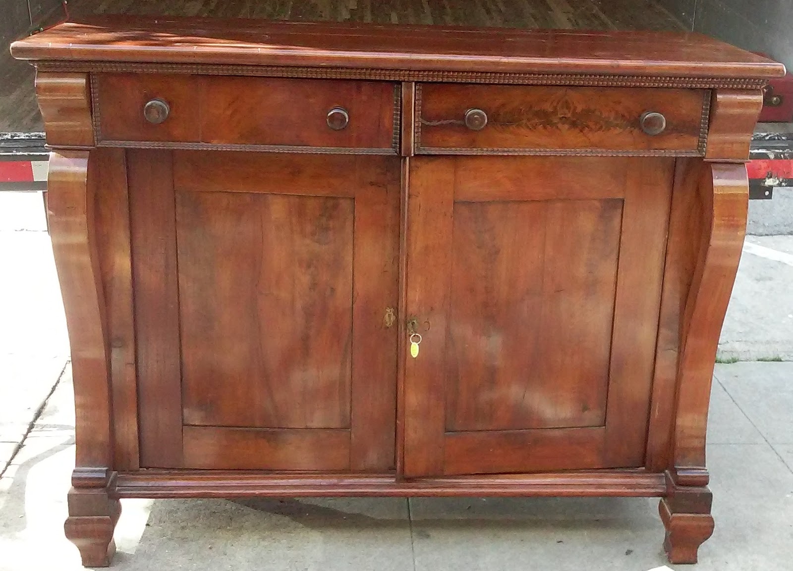 UHURU FURNITURE & COLLECTIBLES SOLD 4' Wide Antique Empire Style