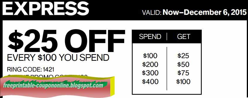 Express printable coupons 2019