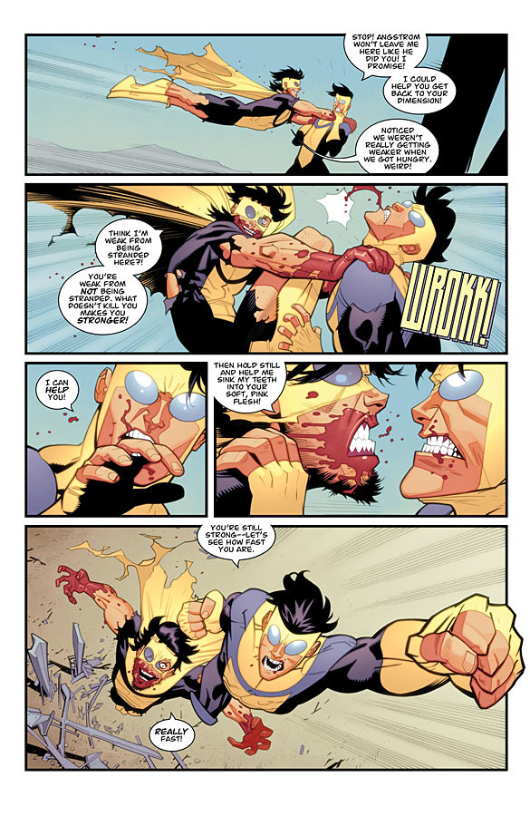 Invincible Slapped This preview from the latest issue of Robert Kirkman's INVINCIBLE had ...