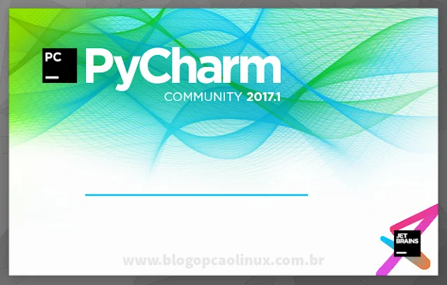 Tela de carregamento do PyCharm