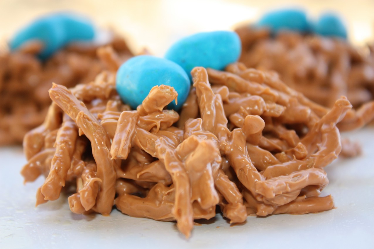 pass the peas, please bird's nest cookies