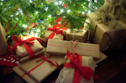 christmas merry aesthetic presents tree fyi under wrapping paper ribbon kraft