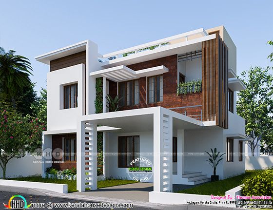 ₹34 lakhs cost estimated contemporary home