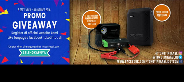 Promo giveaway powerbank tokotintaasli Promo giveaway powerbank tokotintaasli