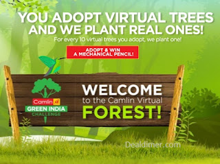 Free Camlin Mechanical Pencil on Adopting Virtual Tree