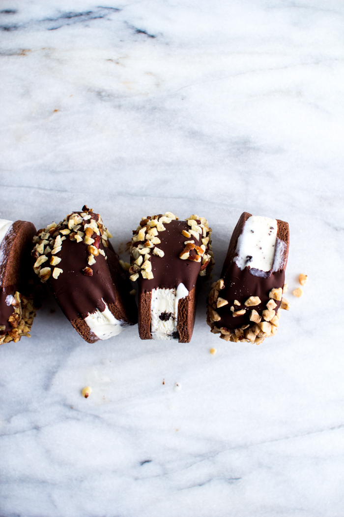 Flourishing Foodie Chocolate Dipped Ice Cream Sandwich Cookies