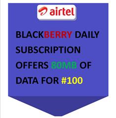 Airtel daily Blackberry unlimited plan