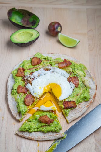 Avocado Breakfast Pizza with Fried Egg Avocado Breakfast Pizza with Fried Egg