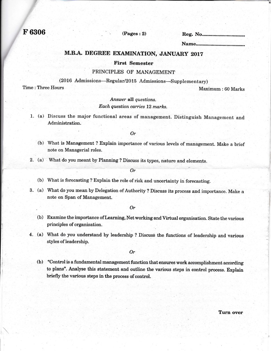 Papers in management