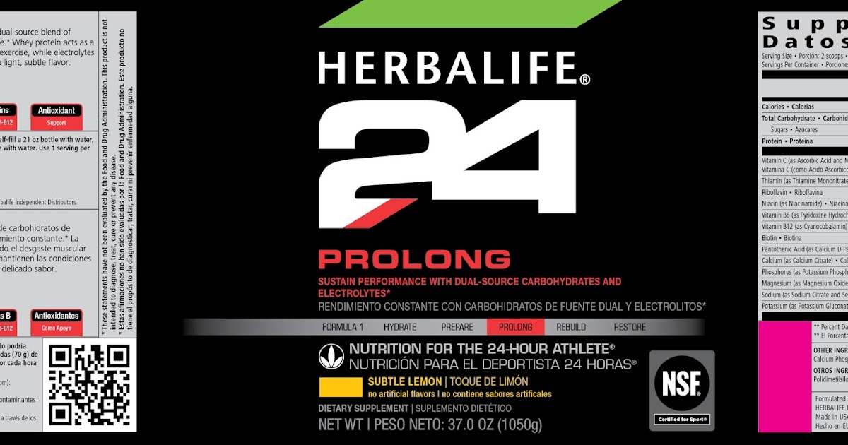 PROLONG Ingredientes