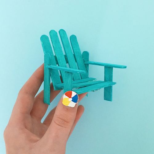 Simple Popsicle Stick Beach Chair for Large Space