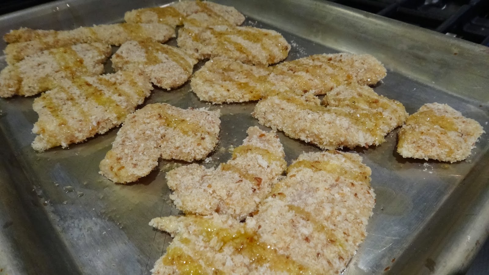 Baked Chili Honey Garlic Chicken Fingers