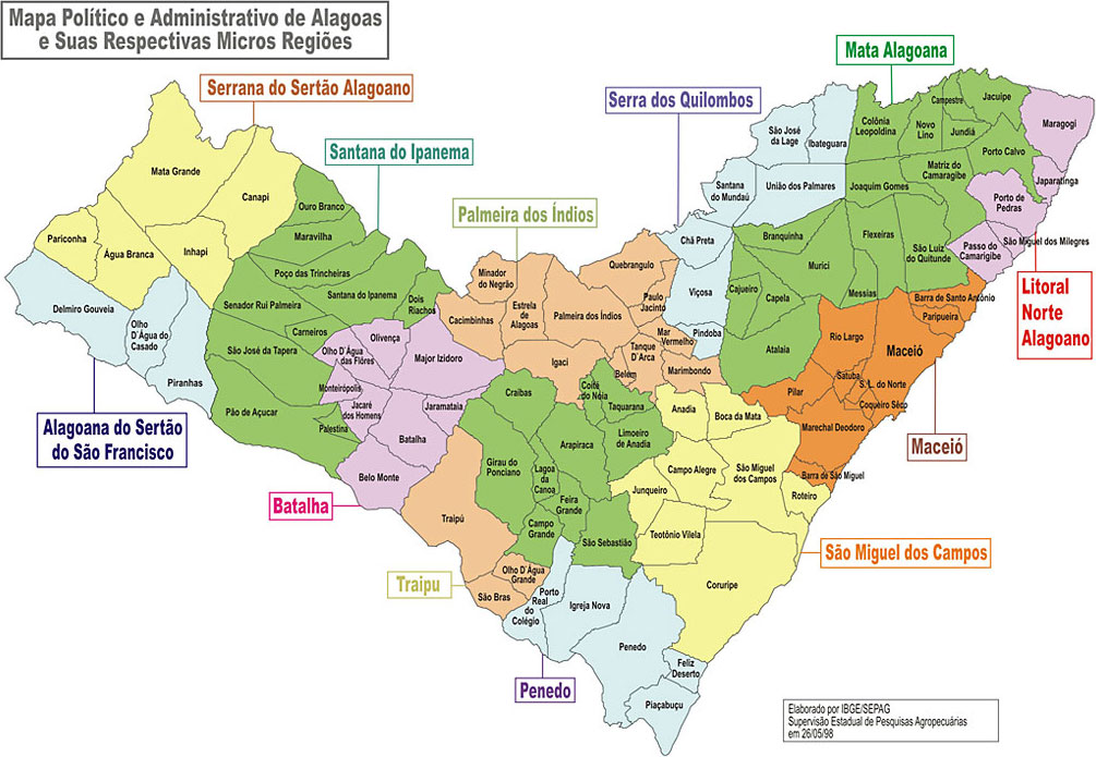 Alagoas, Geografia e história do Estado de Alagoas