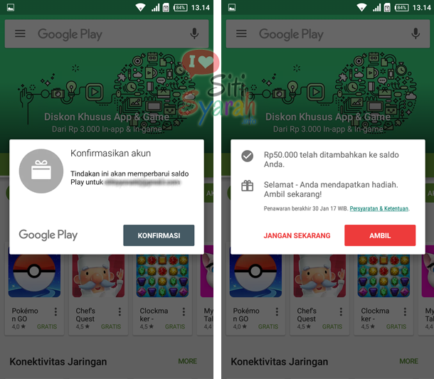 cara membeli saldo play store