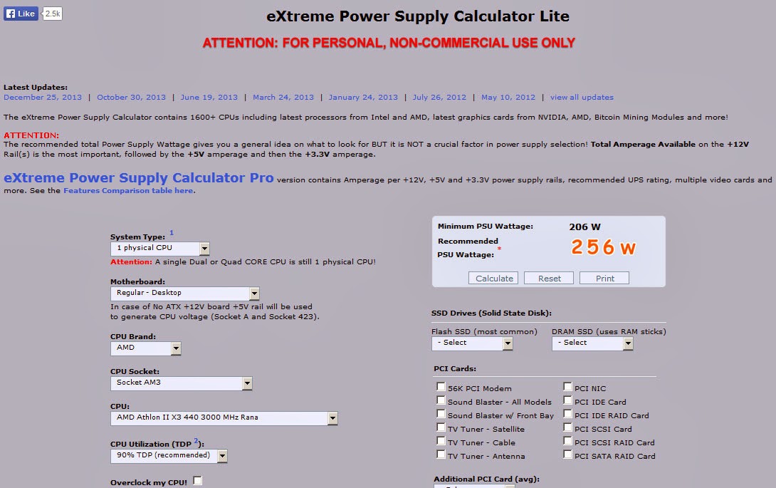 Log Menghitung Kebutuhan Power Supply (PSU) Komputer Secara Tepat