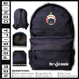 TAS RANSEL BOLA NEW PERSIJA JAKARTA DENIM TAS RANSEL BOLA NEW PERSIJA JAKARTA DENIM