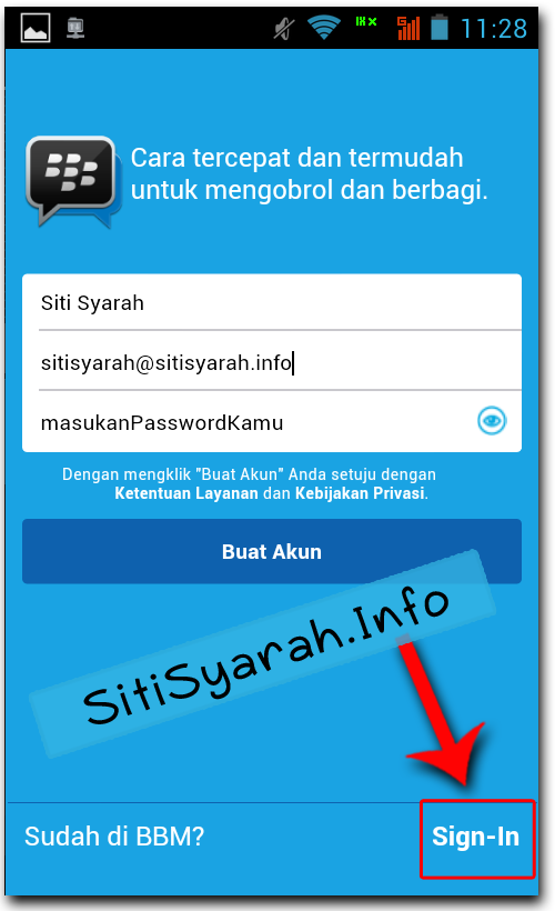 cara setting bbm di android