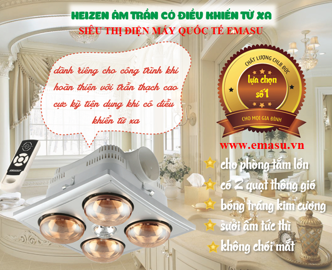 Top 1 Cửa hàng bán đèn sưởi nhà tắm âm trần CHLB Đức Giá rẻ, Chất lượng hàng đầu, Dịch vụ tốt nhất