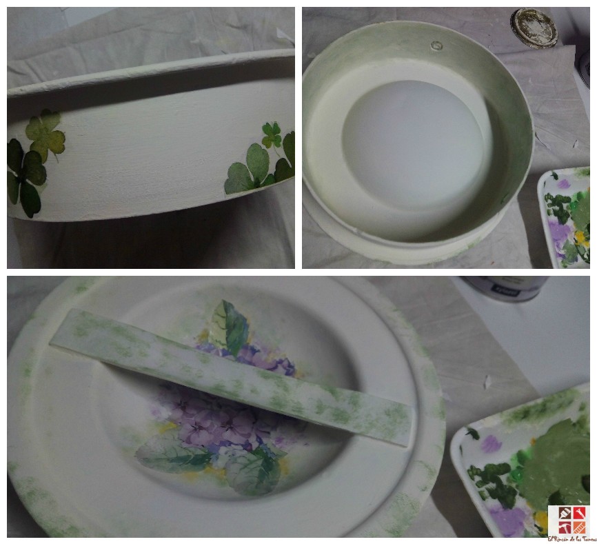 lechera pintada a mano