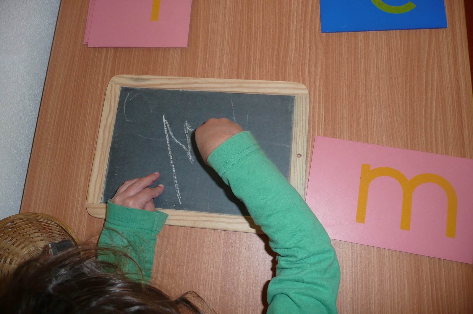 Montessori Teachings: Writing on the Chalkboard