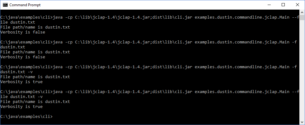Inspired by Actual Events: Java Command-Line Interfaces (Part 18): JCLAP