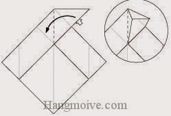 Bước 5: Mở lớp giấy, kéo và gấp lớp giấy sang trái. Bước 5: Mở lớp giấy, kéo và gấp lớp giấy sang trái.
