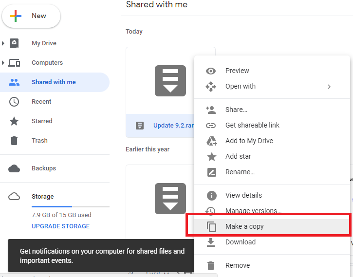 Cara Menyalin Folder Google Drive di Android