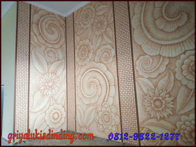 Lukisan dinding dekoratif motif kembang ornament Lukisan dinding dekoratif motif kembang ornament