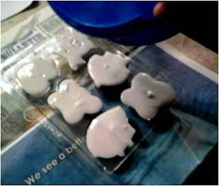 Plaster of Paris Poured into Plastic Mould Plaster of Paris Poured into Plastic Mould
