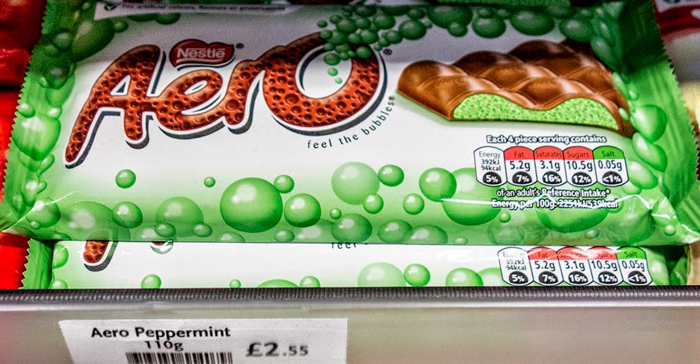 Salmorrejo Chocolate aéreo, lleno de burbujas de menta y de Nestlé