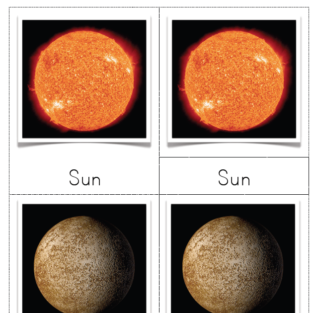 The Helpful Garden: Solar System Nomenclature Cards