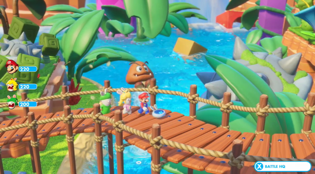 Geyser Goomba Mario + Rabbids Kingdom Battle geyser Goomba bridge