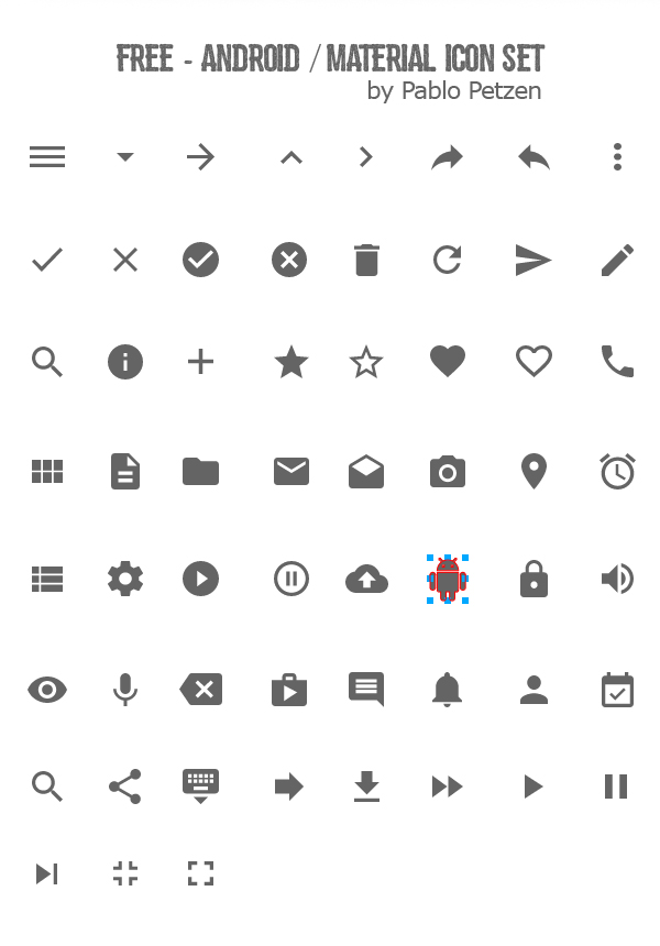 Material Design Free Icons for Android, iOS and Web UI Design