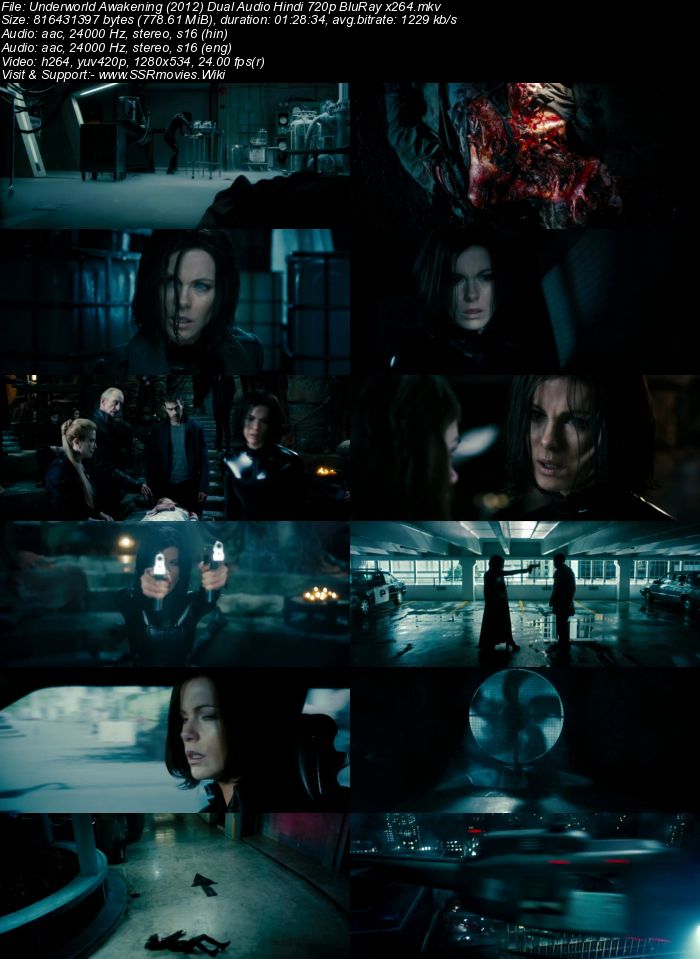 Underworld Awakening (2012) Dual Audio Hindi 720p BluRay 750MB Movie Download