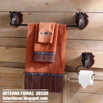 Rustic decor and accessories for small bathroom