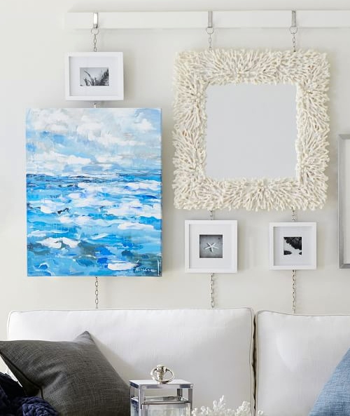 Blue Abstract Ocean Art Canvas Ideas