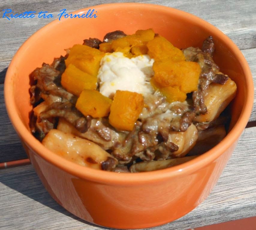 gnocchi di zucca in coccino con porcini e pecorino