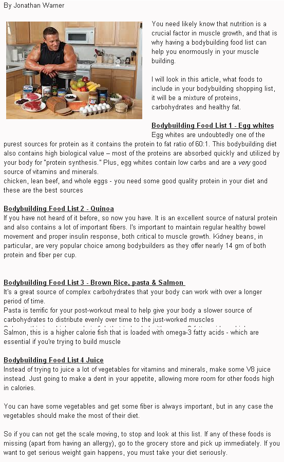 Bodybuilding Calculator bodybuilder diet essential list