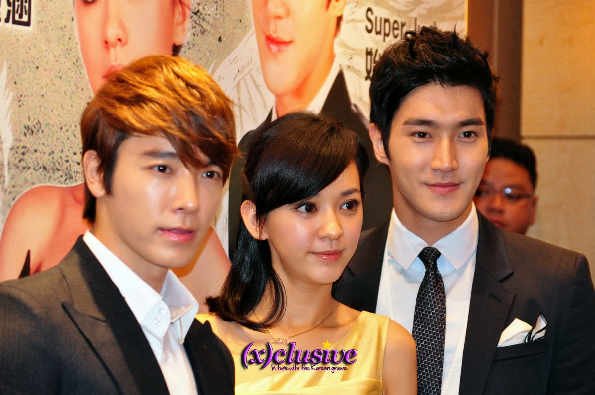 Korean superstars Siwon and Donghae of popular K-pop boy band Super Junior and one of Taiwan’s most adored actresses, Ivy Chen