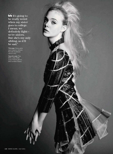 Op/Weg/Blog: Editorial Controversial: Elle Fanning + Marie Claire [Too ...