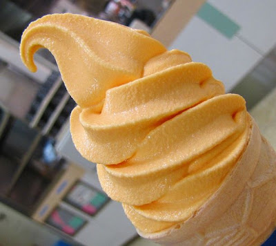 Yummy Cantaloupe Rockmelon  Ice Cream soft serve in Japan