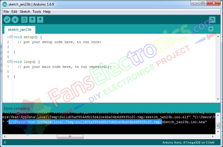 SCARICA HEX DA ARDUINO