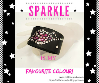 Sparkle is the new black! Leather and crystals were just made for each other.