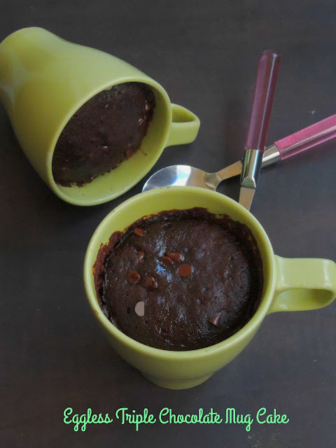 Triple chocolate 1 minute Mug cake