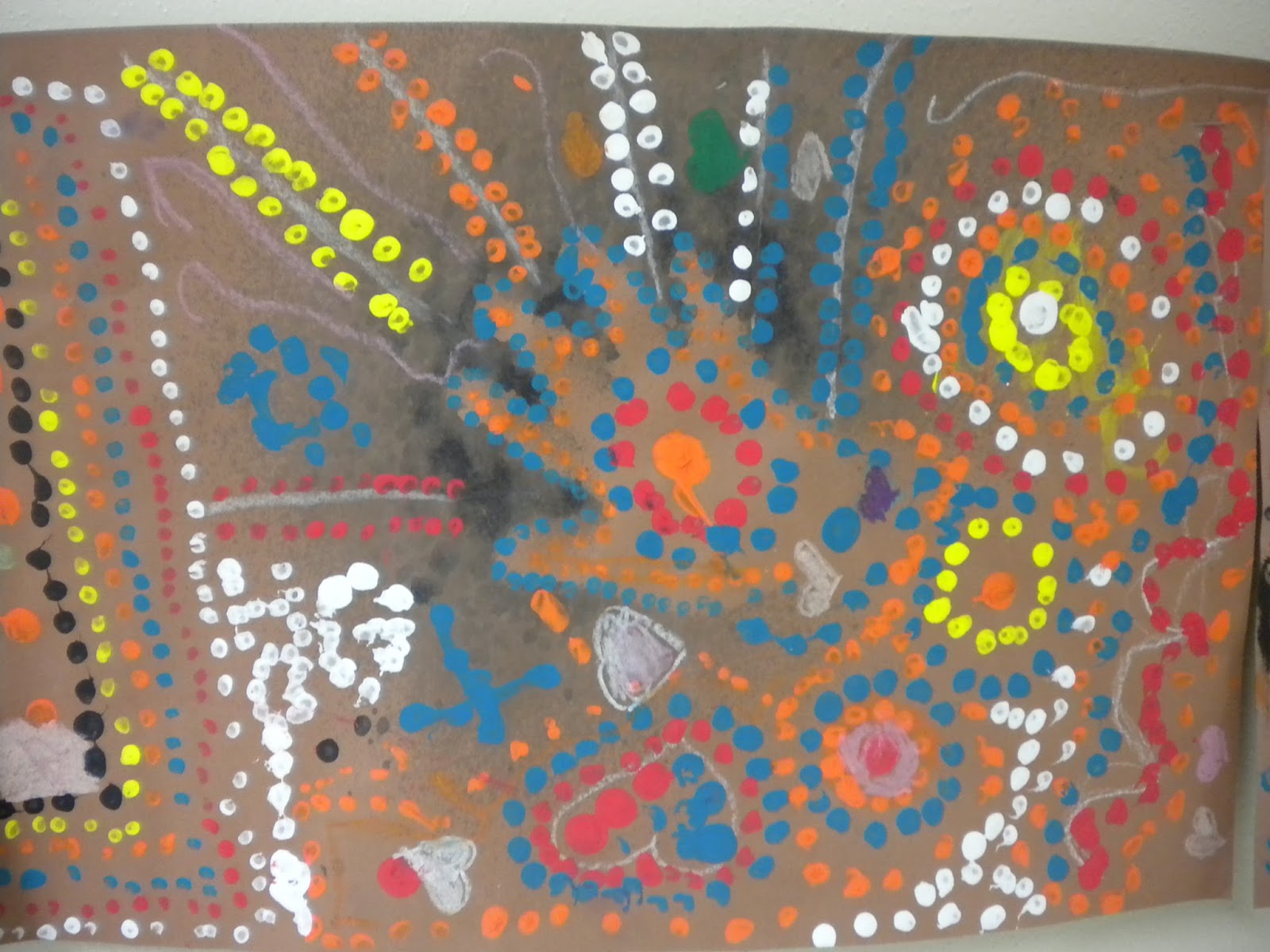 Mrs. Pierce's Polka Dot Spot Aboriginal Hand/ Dot Paintings