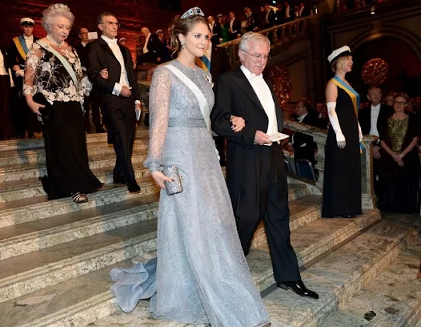 Crown Princess Victoria of Sweden and Prince Daniel, Prince Carl Philip and Princess Sofia, Princess Madeleine and Christopher O'Neill, Princess Christina attend the Nobel Prize Banquet 